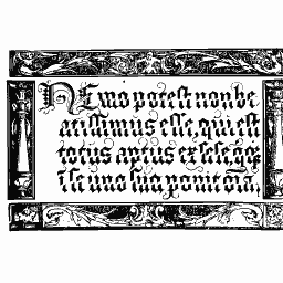 Gothic text with knot border