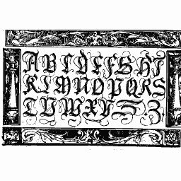 Large blackletter alphabet