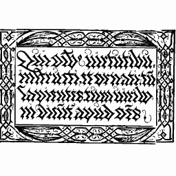 Angular gothic script rows