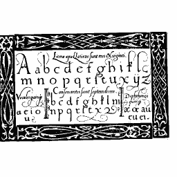 Latin letters with vowel tables
