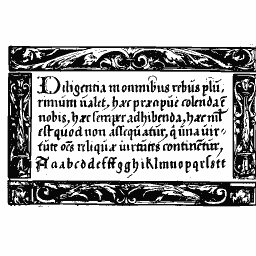 Italic hand with roman alphabet