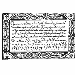 Italic text with pen flourishes