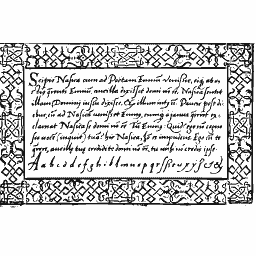Small cursive with alphabet line