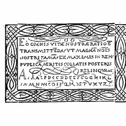 Roman capitals with alphabet