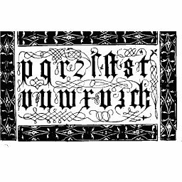 Flourished minuscule letters