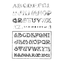 Gothic and roman alphabets