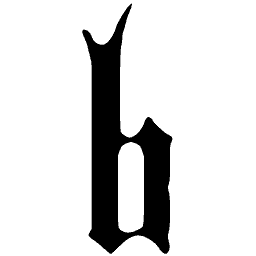 Blackletter lowercase b 01