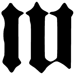 Blackletter lowercase w 01