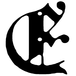Blackletter capital E