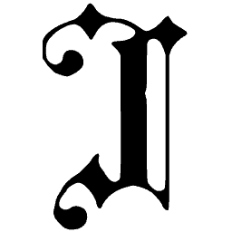 Blackletter capital I