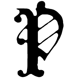 Blackletter capital P