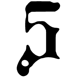 Blackletter numeral 5