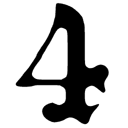 Blackletter numeral 4