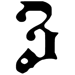 Blackletter numeral 3