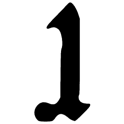 Blackletter numeral 1 02