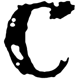 Worn capital C