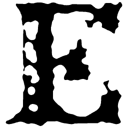 Worn capital E