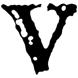 Worn capital V