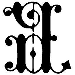 Scrolled capital A