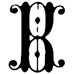 Scrolled capital B