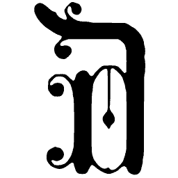 Scrolled capital D