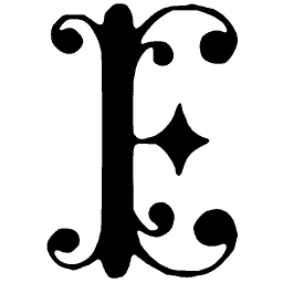 Scrolled capital E