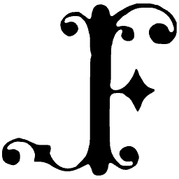 Scrolled capital F