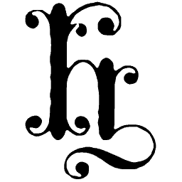 Scrolled capital H