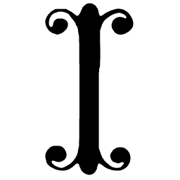 Scrolled capital I