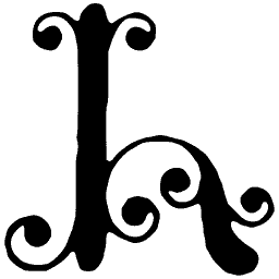 Scrolled capital K
