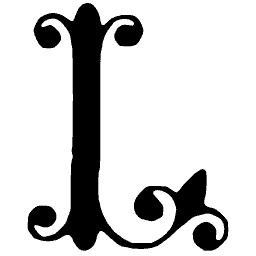 Scrolled capital L