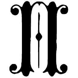Scrolled capital N