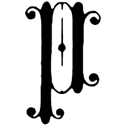 Scrolled capital P