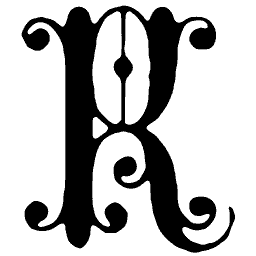 Scrolled capital R