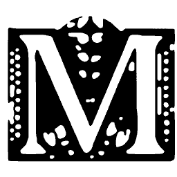 Decorated capital M