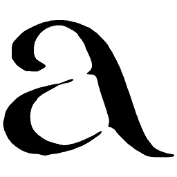 Lowercase a, swelled form