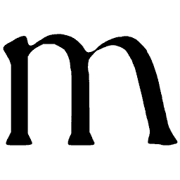 Lowercase m, wide form