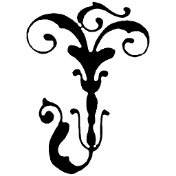 Foliate capital Y
