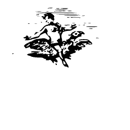 Figure flying over a plant