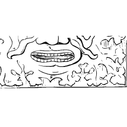 Grotesque mouth panel