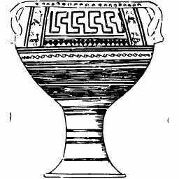 Greek key vase