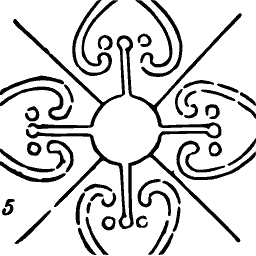 Spiral cross ornament