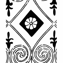 Rosette lozenge panel 01