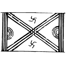 Swastika cross panel