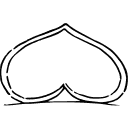 Heart-shaped outline