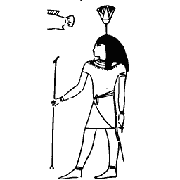 Figure with a lotus staff