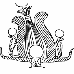 Lotus and disc ornament