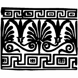 Palmette and key border