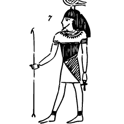 Figure with a staff