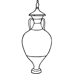 Lidded amphora with a finial